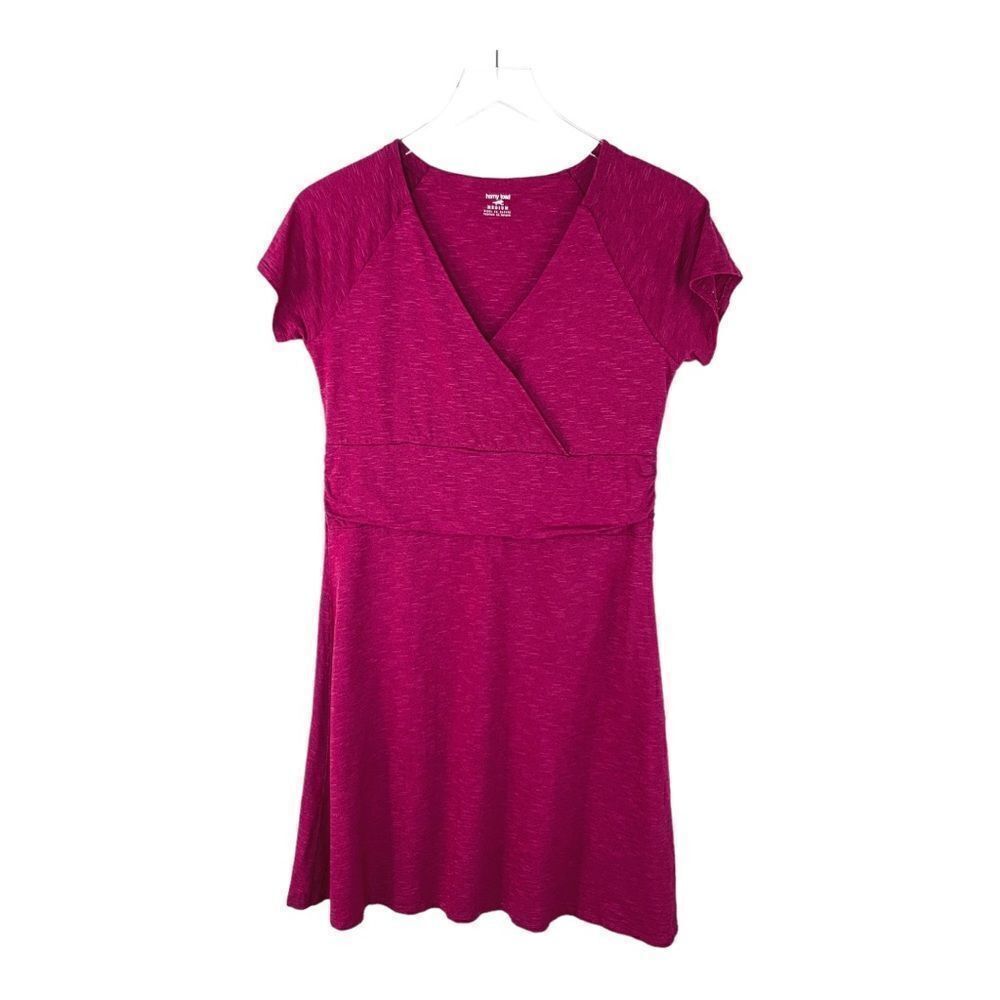 Horny Toad Organic Cotton Magenta Pink‎ Cross-over Dress M